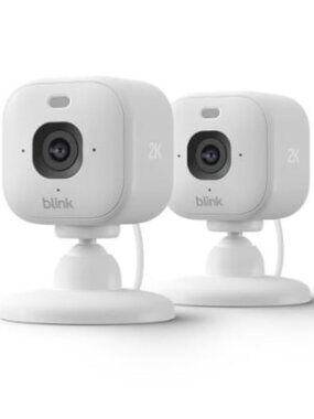 BNIB 2 Pack Blink Mini 2K+ (newest model) Plug-In Indoor/Outdoor Security Camera